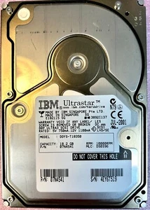 IBM DDYS-T18350 Ultrastar 18GB, 10K, 80 Pin, 3.5" Enterprise HDD - Picture 1 of 6