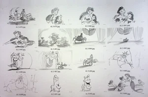 The Little Mermaid Ariel's Beginning Production Film Storyboard Thumbnail Page - Picture 1 of 2
