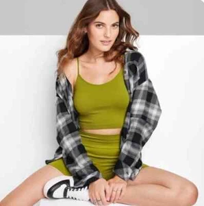 XXS Women's Seamless Tiny Tank Top Wild Fable Green Apples - Picture 1 of 4