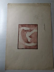 Disegno a penna acquerello Art Nouveau anni 20. Firmato Maria M. Costantino - Imagen 1 de 4