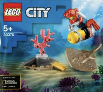 LEGO 30370 Ocean Diver polybag 22 pcs. 5+ With Stingray City Dive Sea Creature - Image 1 of 3