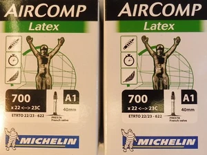 2 - Michelin Latex tubos interiores 700 (22 - 23 mm) Presta 40 - bicicleta NOS - Imagen 1 de 3