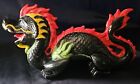 2012 Mayco Ceramic Mystical Dragon Figure 14"×9" Black Red Yellow Green Chinese