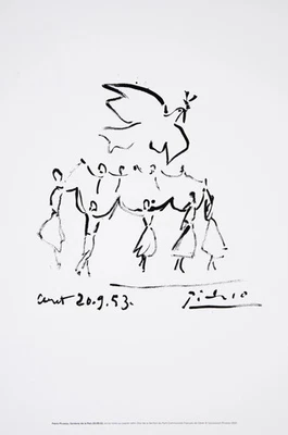 Pablo PICASSO: Sardane Der Frieden - Signierte Lithographie - Bild 1 von 4