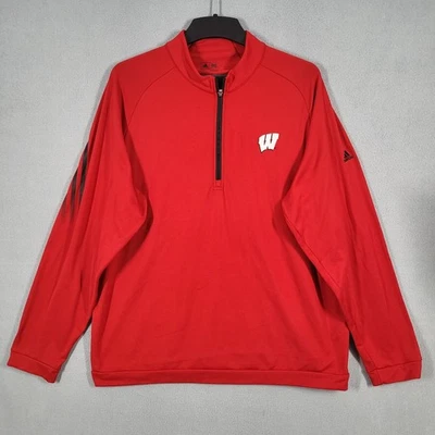 Пуловер мужской Adidas размер XL красный Wisconsin Badgers спортивные результаты - Изображение 1 из 4