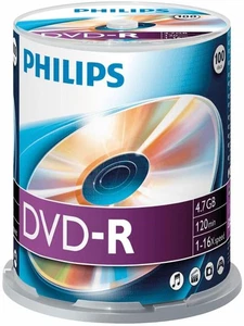 PHILIPS - 16x Speed DVD-R Blank DVDs - Spindle 100 Pack - Picture 1 of 1