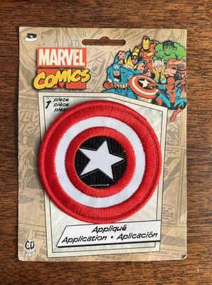 Marvel Comics Captain America Shield Iron on Applique Patch New C&D Visionary - Image 1 of 2