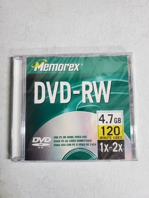 Sealed Memorex DVD-RW 4.7 GB 1X - 2X or 120 Minute Video New Sealed - Image 1 of 2