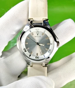 Orologio Invicta Gabrielle Union Lady Quarzo Diamanti 23250 Cinturino Pelle Bianco WR - Foto 1 di 21