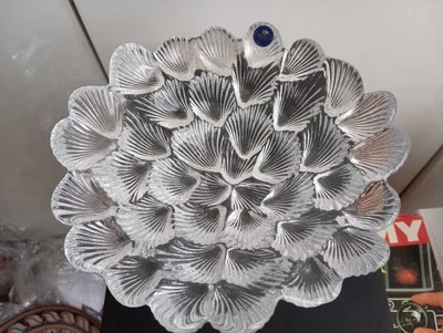 Royal Copenaghen Crystal Centrotavola Vetro Conchiglie Glass Vaso - Immagine 1 di 4