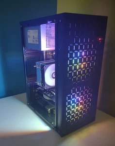 | W11 RGB COMPACT CUSTOM ESPORTS GAMING PC | INTEL i7 GTX 1050 Ti 16GB RAM Wifi - Picture 1 of 8