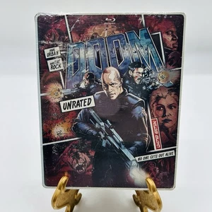 DOOM Unrated Limited Edition STEELBOOK (Blu-Ray + DVD, 2 Disc Set, 2013) NEW - Picture 1 of 4