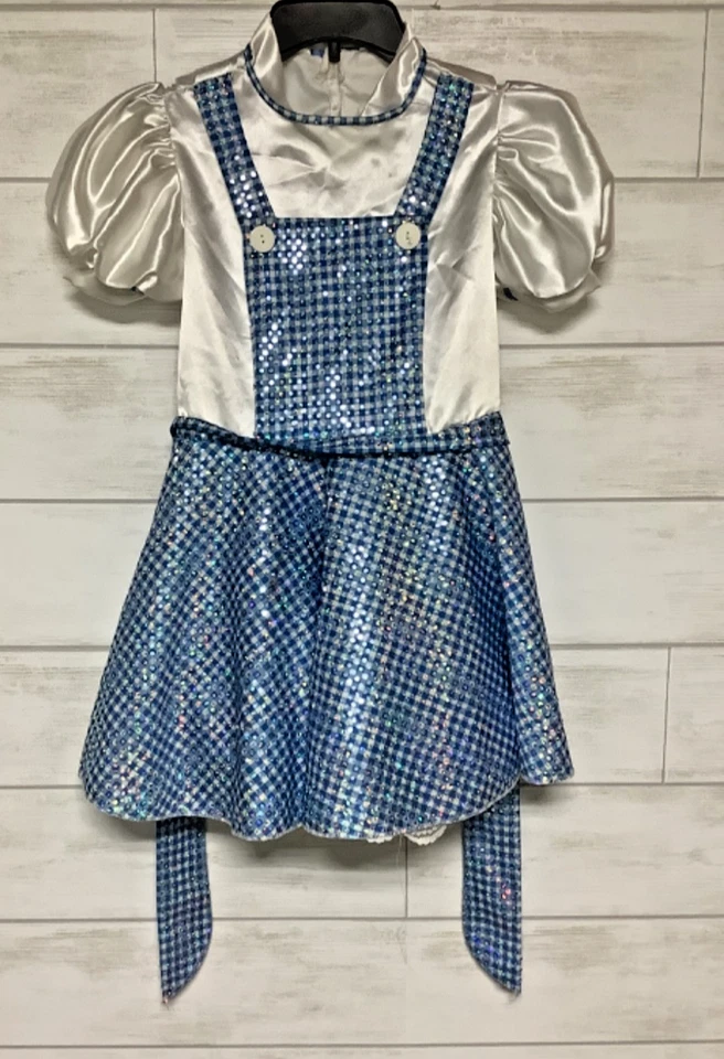 Vestido Disfraz Dorothy Mago de Oz Lentejuelas Niñas Talla Mediana 8-10 Foto 1 de 4