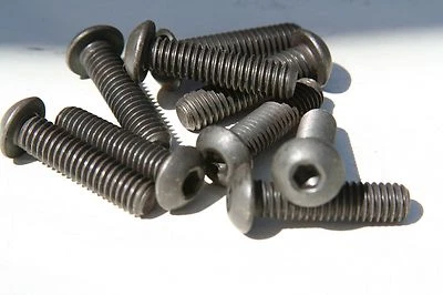 AFH 5 PIECE 3/8-16 X 1/2" THRU 3" BUTTON HEAD CAP SCREW BOLT ALLOY BLACK