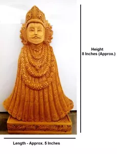 Beautiful Handcrafted Wooden Lord Khatu Shyam Ji / Barbareek / Barbarika Statue - Picture 1 of 8