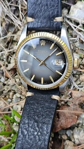 Vintage Rolex Datejust 16013 Gray Two-Tone Dial Men's Automativ Watch 1984 - Picture 1 of 23