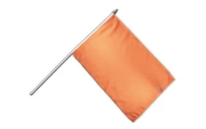 Einfarbig Orange Stockflagge Flaggen Fahnen Stockfahne 30x45cm - Bild 1 von 1