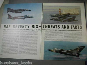 1976 article Royal Air Force, planes profiles cutaways, photos info etc - Foto 1 di 6
