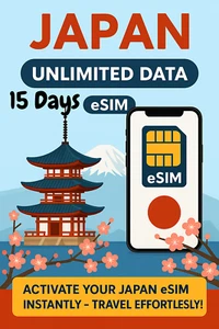 15 Days Best JAPAN Unlimited Data KDDI esim Data Travel esim High-Speed 5G/4G ๐ถ - Picture 1 of 14
