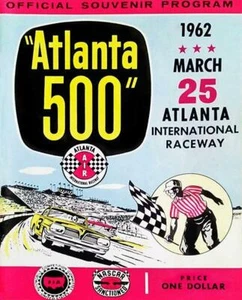 1962 - Atlanta 500 - Atlanta International Speedway - Program Cover Magnet - Picture 1 of 2