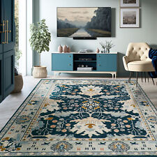 Blue colour Turkish Oushak Design Hand Knotted Carpets Area Rugs 8x10 5x8 9x12