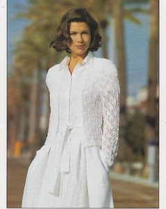 womens lace cardigan 4 ply knitting pattern COPY a7 - Picture 1 of 1