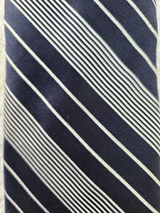 DANEIL CREMIEUX - SIGNATURE COLLECTION - Seidenkrawatte gestreift - MARINEBLAU WEISS - Bild 1 von 7