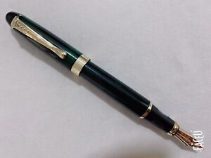 New Jinhao X450 Luxury Dark Green Fountain Pen 0.7mm Broad Nib 18KGP Golden Trim