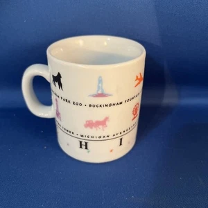CHICAGO DEMITASSE CUP SMALL COFFEE MUG SNCO LUKE-A-TUKE W/ PLACES TO SEE - Picture 1 of 9