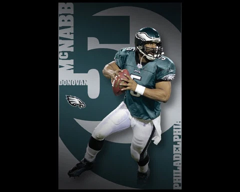 Donovan McNabb ROLL OUT (2005) Philadelphia Eagles Vintage Original WALL POSTER Cover
