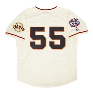 Tim Lincecum 2012 San Francisco Giants Cream Home World Series Men's Jersey - Picture 1 of 5