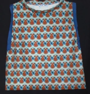 Zara W&B Small Print Top brown blue geometric blouse Size M Medium New Tags BNWT - Picture 1 of 8