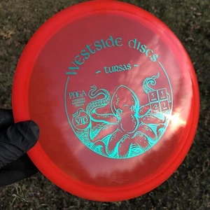 Westside Discs VIP Tursas 175g 8+/10 NO INK Red w/ Green Foil Disc Golf Midrange - Picture 1 of 19