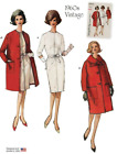 Manteau robe écharpe vintage années 1960 motif couture tailles 10-22 simplicité 4619