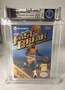 SEALED Earvin “Magic” Johnson's Fast Break (NES) WATA 7.5 Showtime Winning Time - Imagen 1 de 12