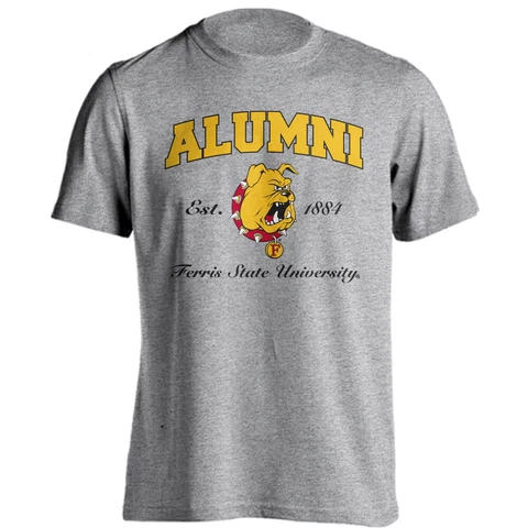 Ferris State University Bulldogs FSU Alumni Tee Graduate Short Sleeve T-Shirt Cover