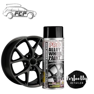 E-Tech Pro Alloy Wheel Refurbish Spray Paint Metallic Midnight Black 400ml - Picture 1 of 1