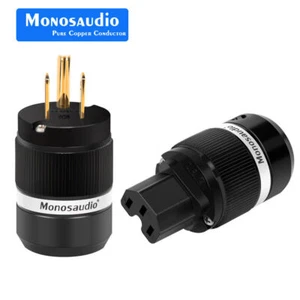 1 par de enchufes de alta fidelidad enchapados en oro de cobre de EE. UU. conector de alimentación de audio enchufe de alimentación - Imagen 1 de 5