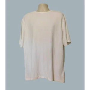 Murano Tee Shirt Mens XL White Short Sleeve Lightweight Micro Waffle Texture - Picture 1 of 5