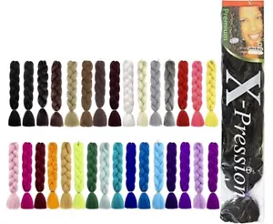 Ultra Jumbo 165g Xpression gehäkelt 82" afrikanisches Flechten Haarverlängerungen Zöpfe - Bild 1 von 30