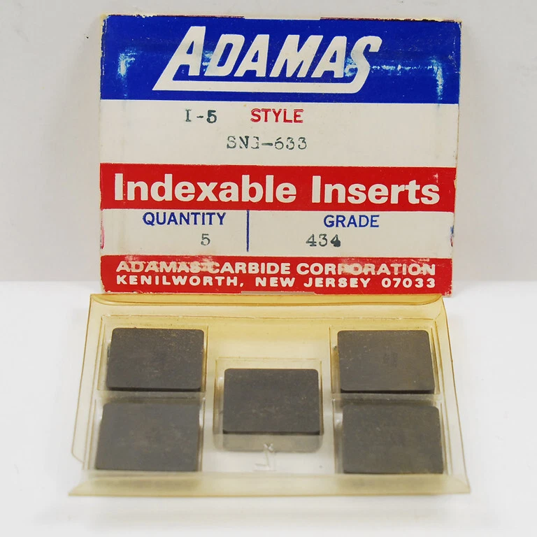 SNG-633 GRD 434 .090 THICK X 3/4 SQ. INDEX CARB INSERT 5/PK (D-2-1-6-2) - Изображение 1 из 1
