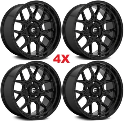 18 FUEL TECH MATTE BLACK WHEELS RIMS F-150 F150 RHINO METHOD LEVEL - Image 1 of 4