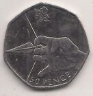 2011-50p coin-ARCHERY-LONDON OLYMPICS 2012.