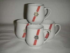 4 TAZAS DE PORCELANA TWA CAFÉ TÉ TRANS WORLD AIRLINES 44-1695 RAQUETA MICHAUD ABCO - Imagen 1 de 8