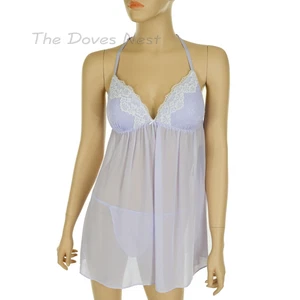 APT. 9 INTIMATES Women's MEDIUM Racerback LAVENDER BABYDOLL Nightgown with THONG - Picture 1 of 10