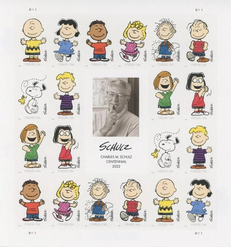 #5726-35 CHARLES M SCHULZ Peanuts Charlie Brown Snoopy Full Mint Sheet of 20 MNH - Image 1 of 1