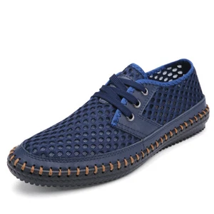 Men's Mesh Breathable Walking Loafers Outdoor Lightweight Slip-on Casual Shoes - Picture 1 of 12
