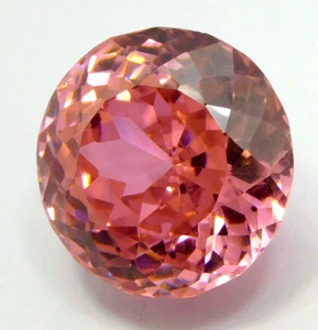 AAA 52 Ct+ Precious Combodian Natural Pink Zircon Round Loose Gemstone - Picture 1 of 4