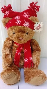 Vintage Linens N Things Bernie The Bear 23" Christmas Holiday Plush 2002  - Picture 1 of 10