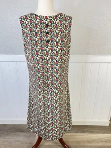 Vtg 70's Floral Mod Jantzen Dress Womens Size 14 Colorful Sheath Retro Gogo 60s - Picture 1 of 14